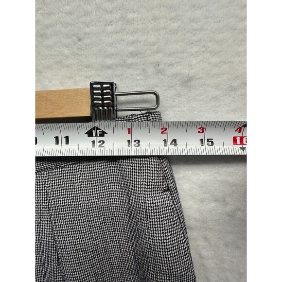 Black Gray Check Pendleton Gingham Slacks Women Pleat Front Drawstring - Picture 4 of 13